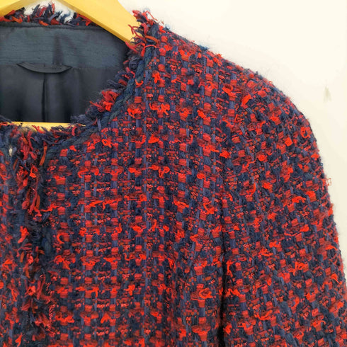 アナイ ANAYI Julestournier生地ツイードノーカラージャケット レディース  38